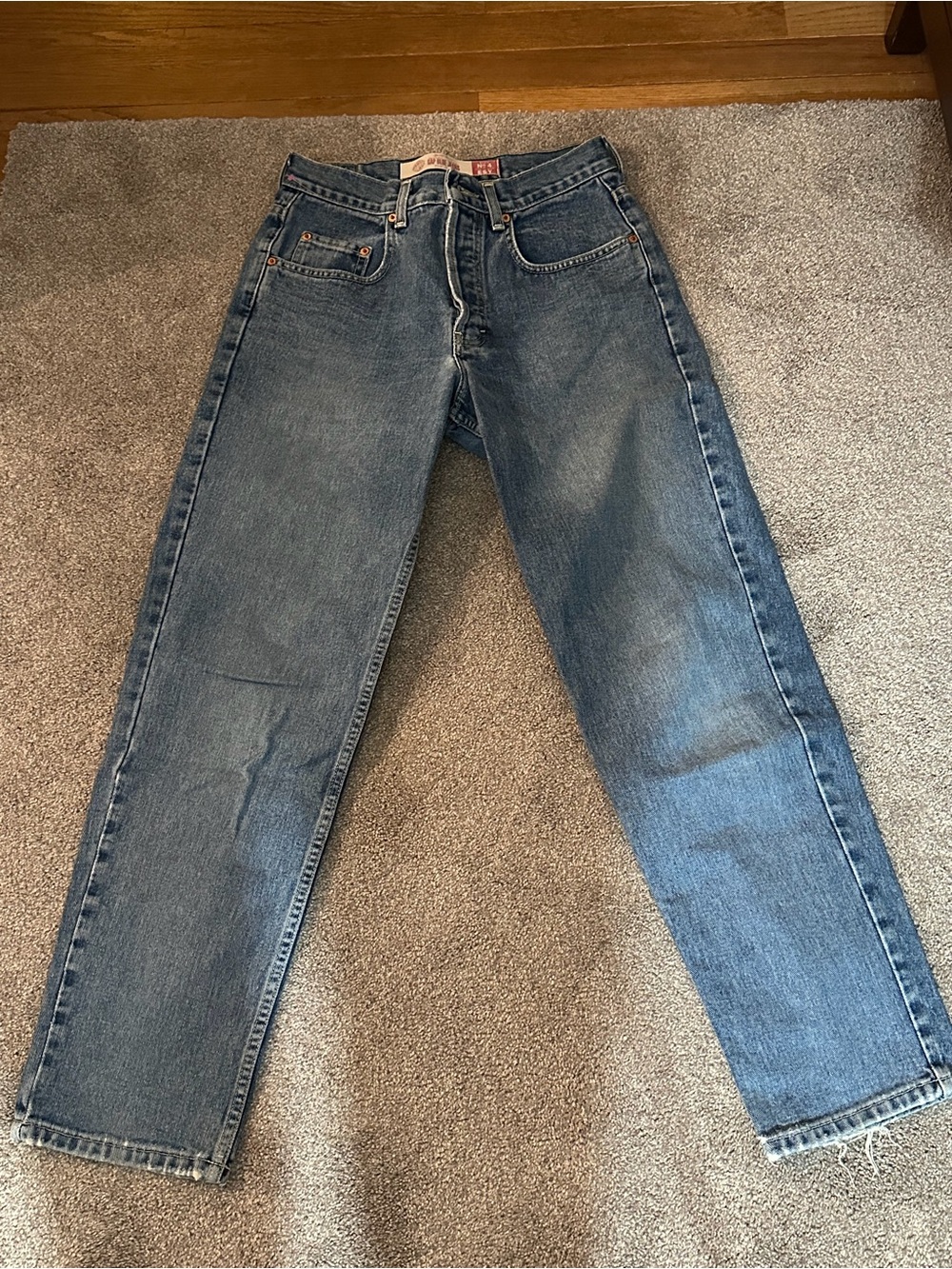Vintage - Straight Leg Blue Jeans